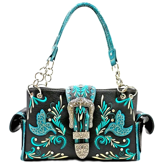 WESTERN BUCKLE HANDBAG - Picture 1 of 8